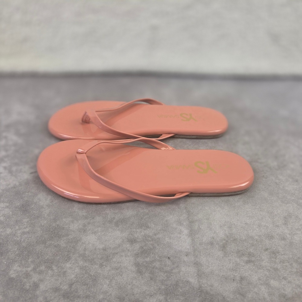 Yosi Samra Miss Rivington Flip Flops Peach Patent Sandals Girls Size 4M KDSP22-1